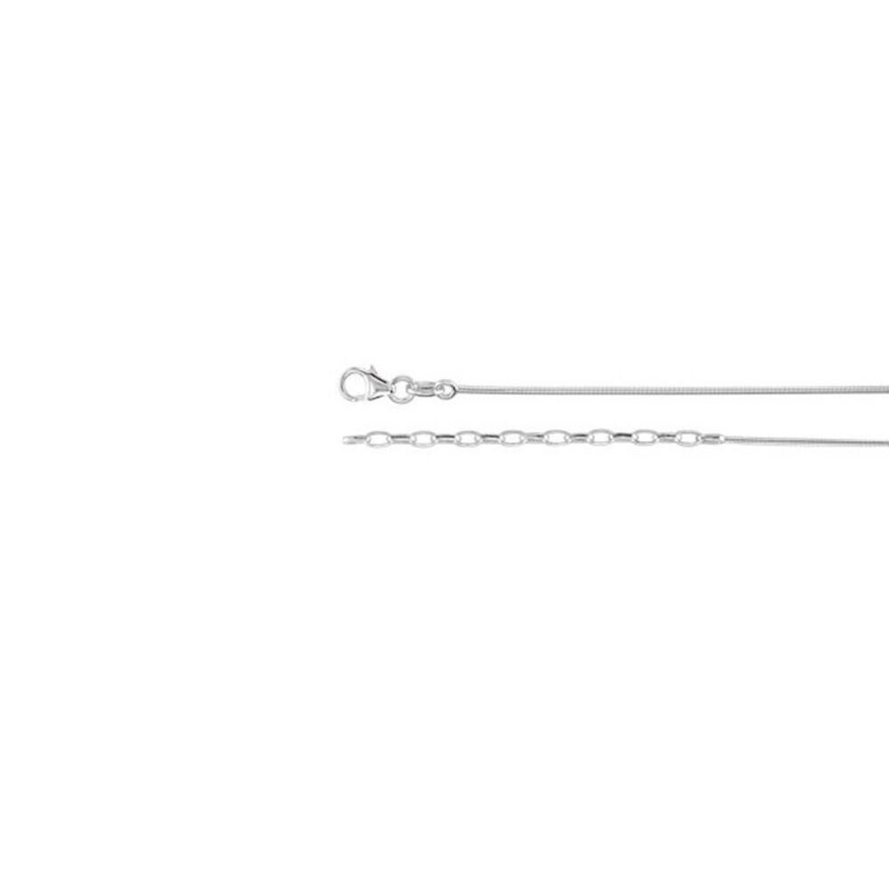1mm Sterling Silver Round Omega Chain Adjustable Necklace